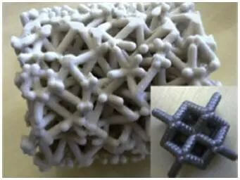 SLM technology sintered aluminum porous structure sample