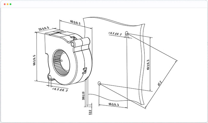 12V DC blower cooling fan