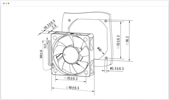 40x40x10mm DC brushless fan